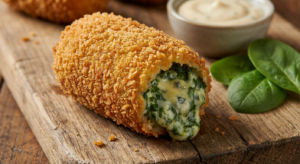 Croquetas caseras de espinacas y queso azul