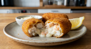 Croquetas caseras de merluza y gambas